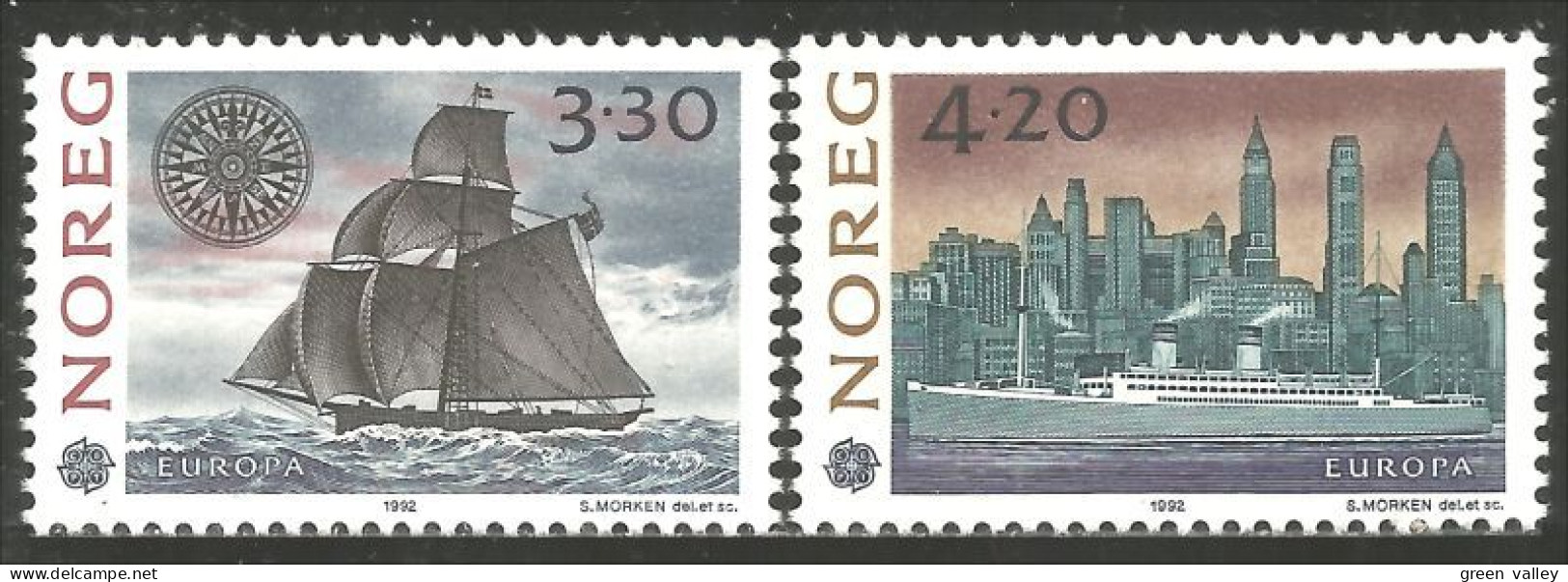 EU92-4 EUROPA-CEPT 1992 Norway Colomb Columbus Découverte Amérique America Discovery MNH ** Neuf SC - 1992