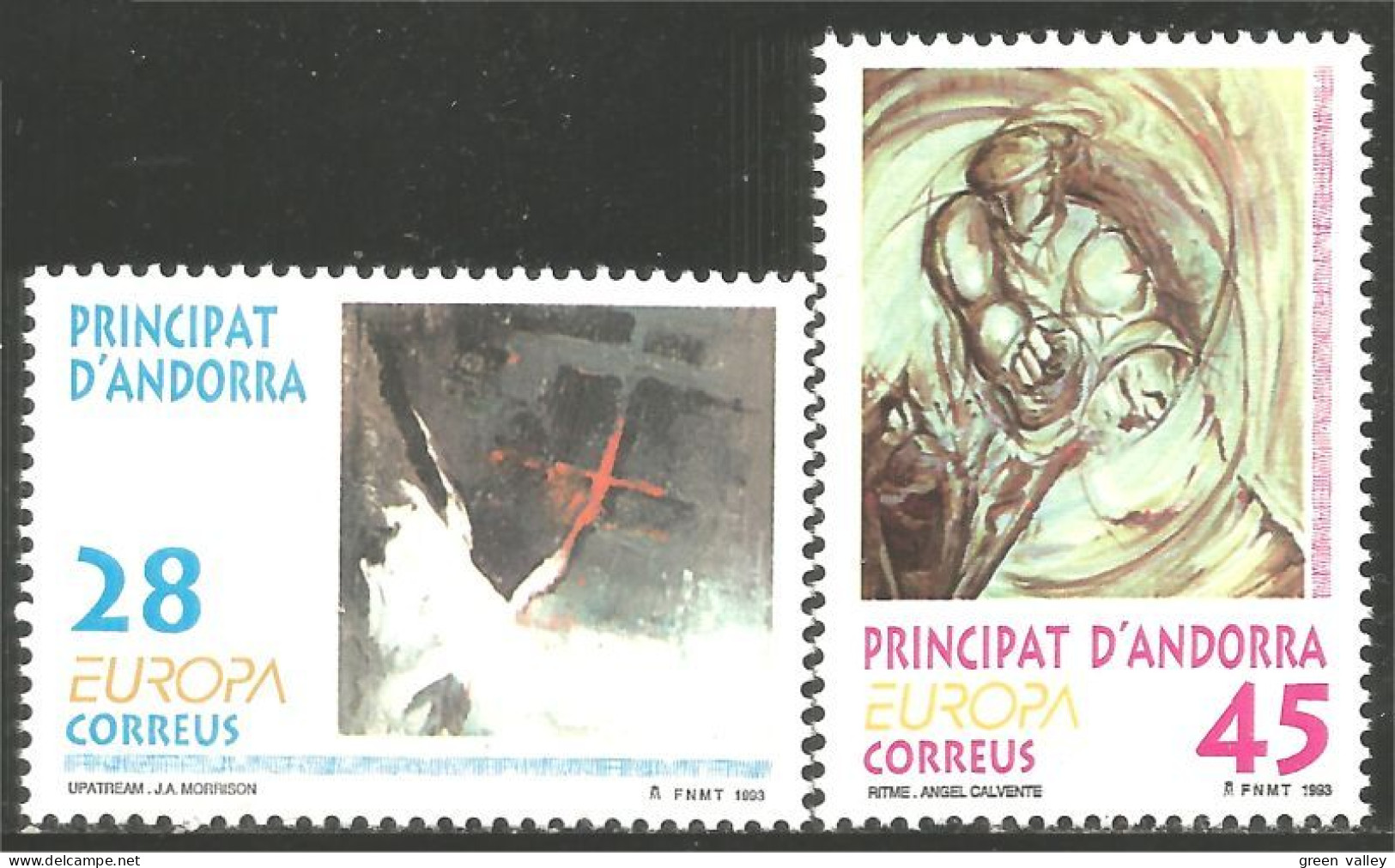 EU93-1 EUROPA-CEPT 1993 Andorre Art Contemporain MNH ** Neuf SC - 1993