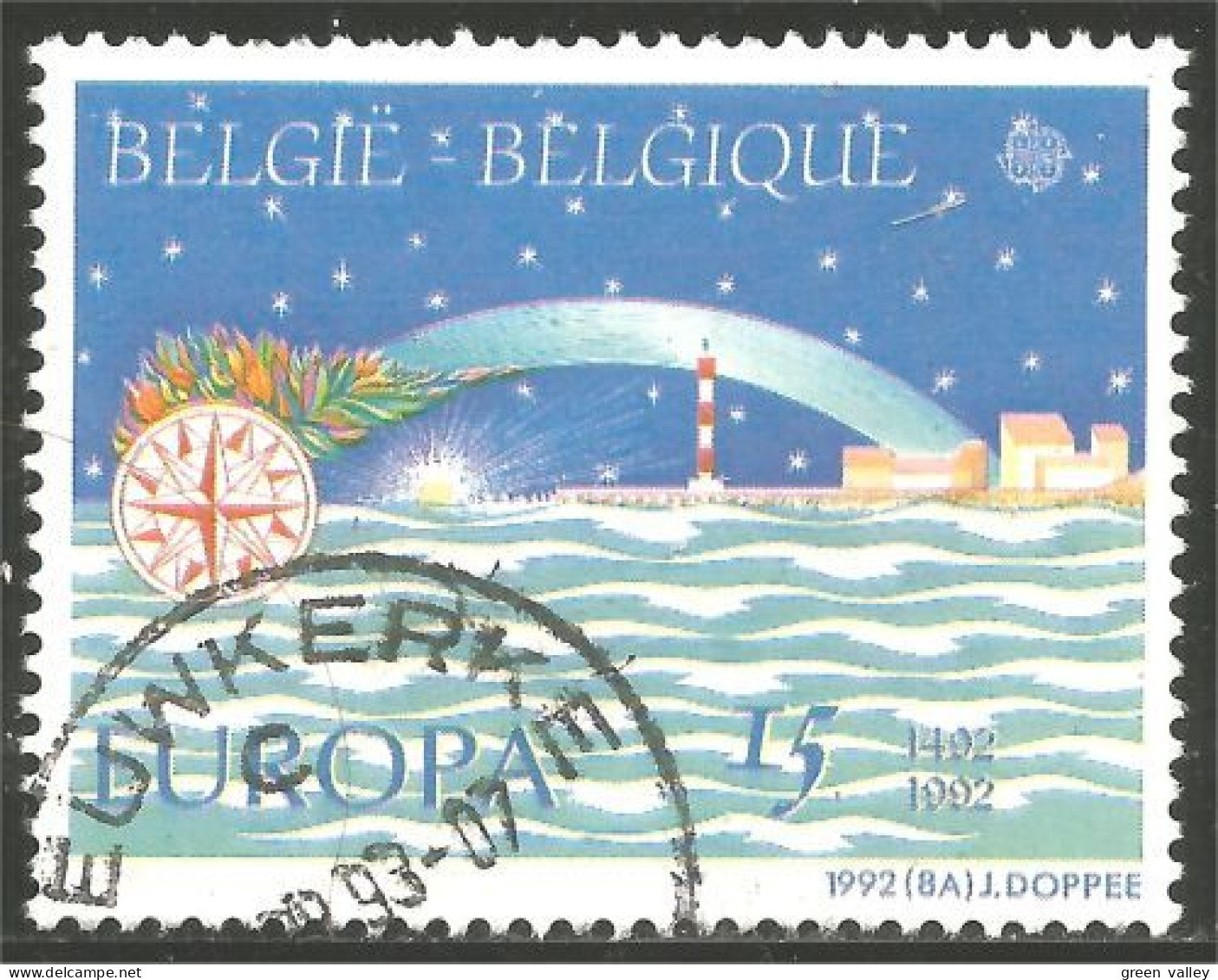 EU92-2a EUROPA-CEPT 1992 Belgique Colomb Columbus Découverte Amérique America Discovery MNH ** Neuf SC - 1992