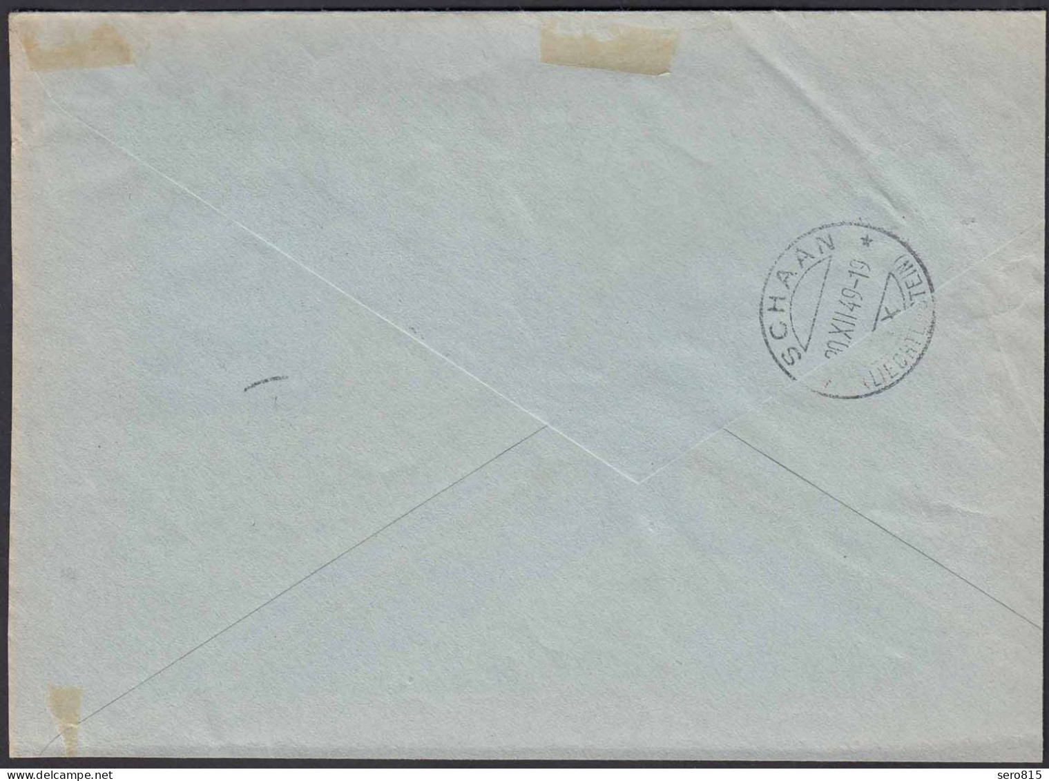 Liechtenstein R-Brief 1949 Vaduz-Schaan Mi. 270    (22709 - Briefe U. Dokumente