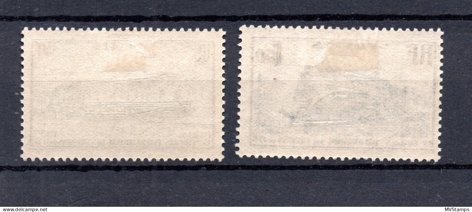 France 1937 Old Set Railroad/train Stamps (Michel 345/46) Nice MLH - Unused Stamps