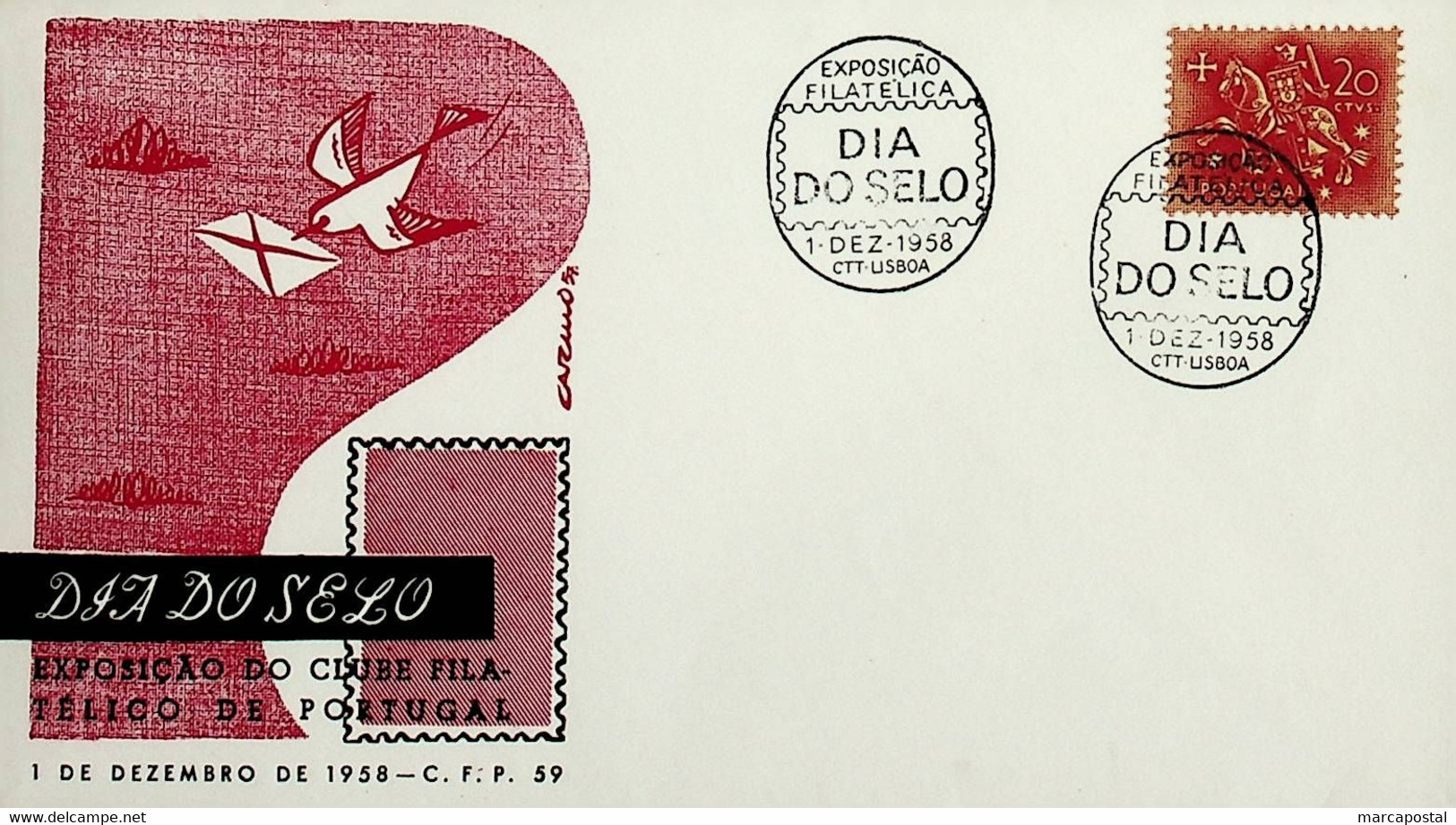 1958. Portugal. Dia Do Selo - Exposição Filatélica - Stamp's Day