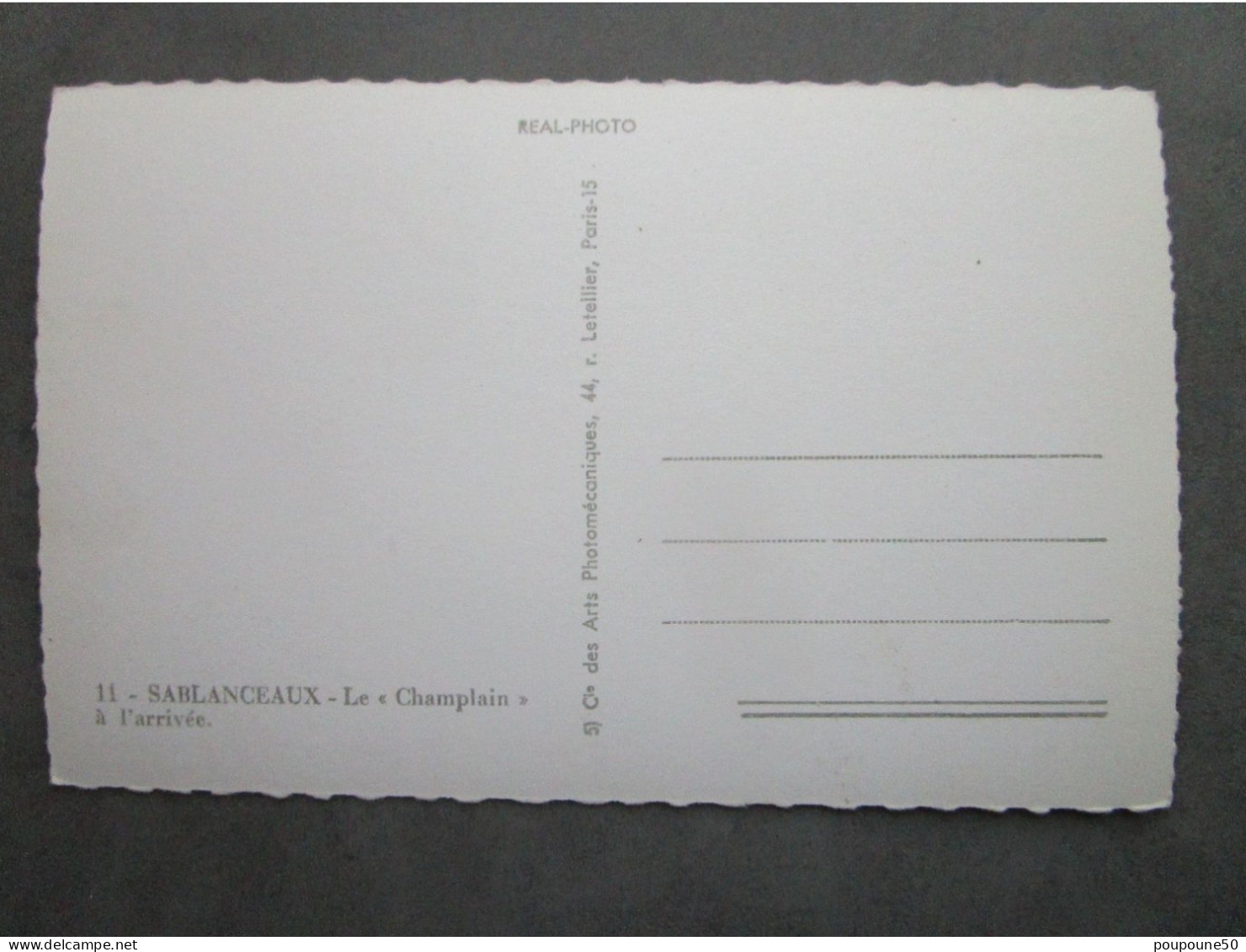 CP 17 Charente Maritime SABLANCEAUX -  Le Bac LE S.CHAMPLAIN  à L'arrivée  Vers 1950 - Andere & Zonder Classificatie