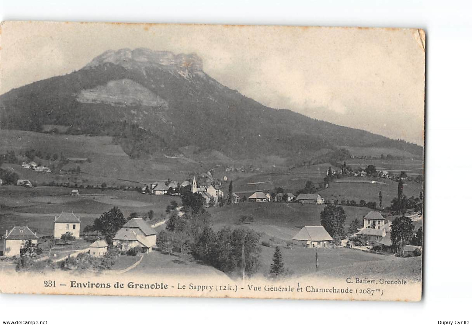 Environs De GRENOBLE - LE SAPPEY - Vue Générale Et Chamechaude - état - Other & Unclassified