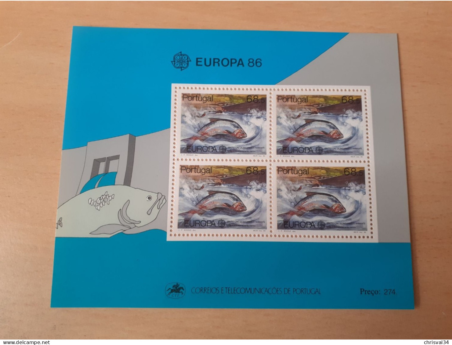 TIMBRES  PORTUGAL  BLOC  FEUILLET  EUROPA   1986   N  51    NEUFS  LUXE** - 1986