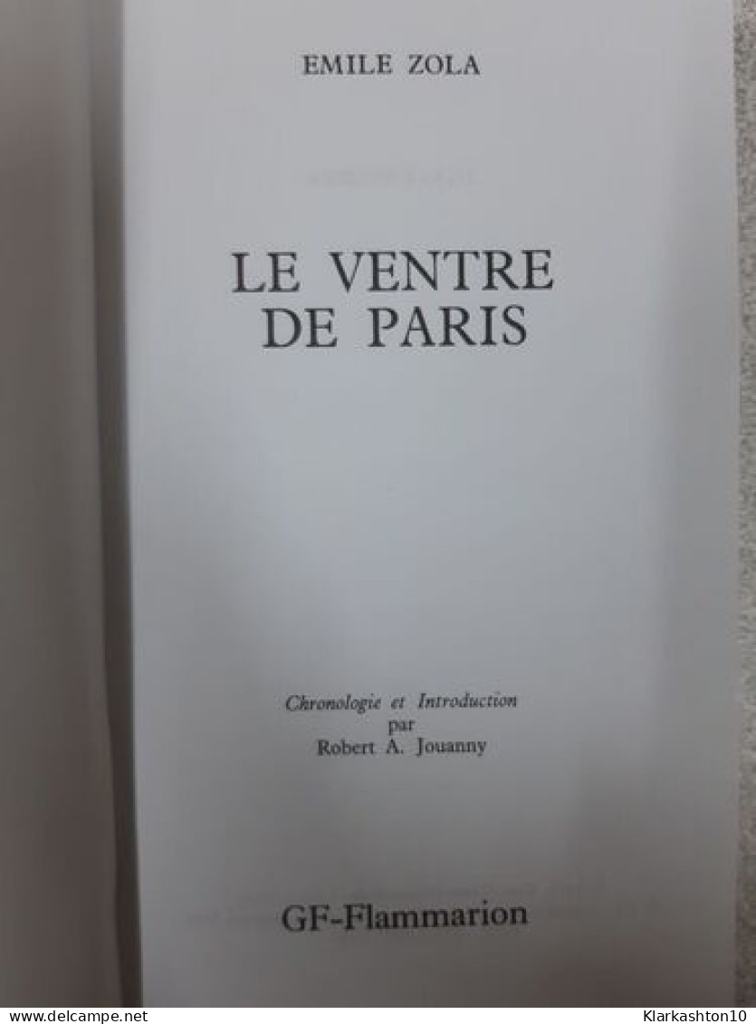 Le Ventre De Paris - Altri & Non Classificati