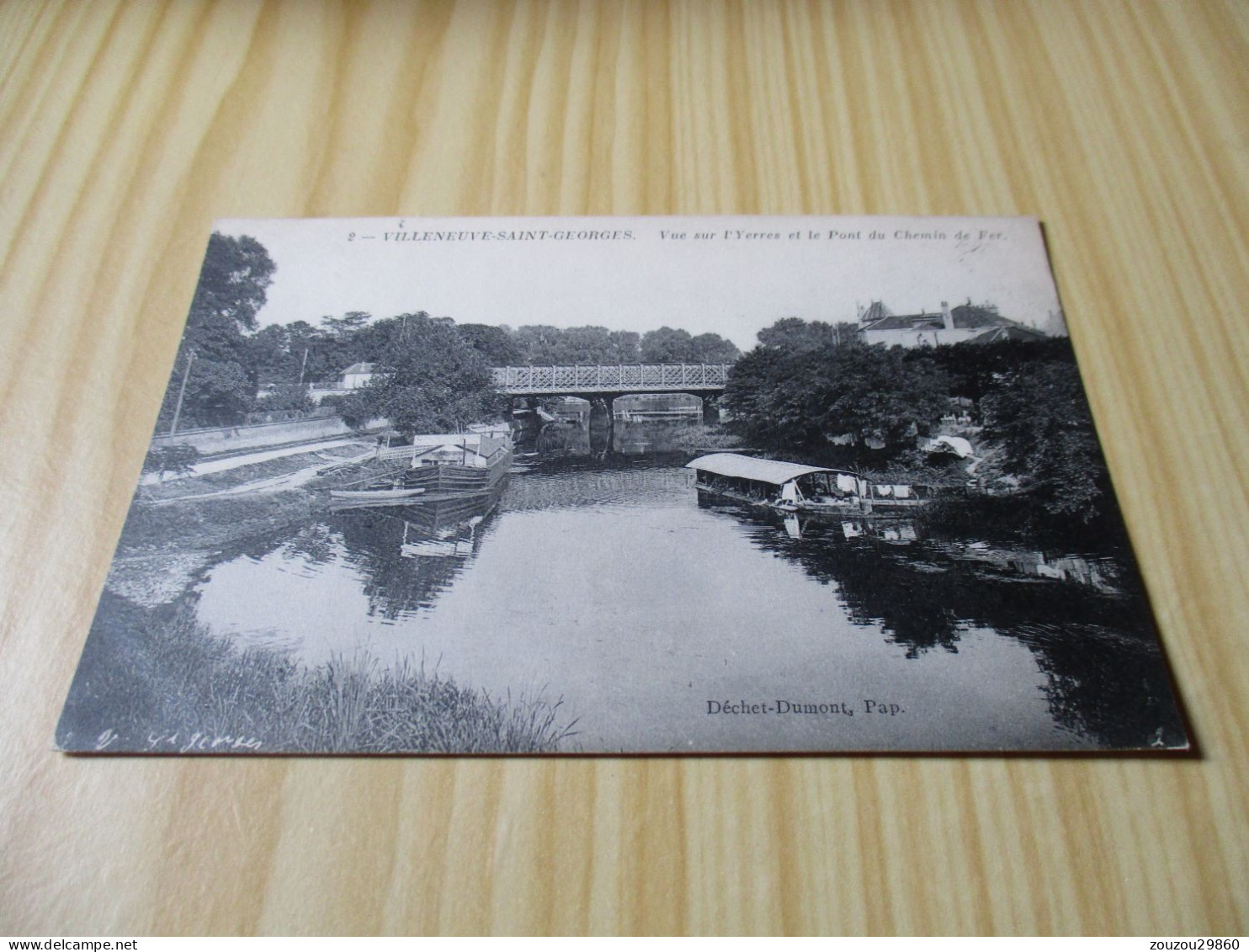 CPA Villeneuve-Saint-Georges (94).Vue Sur L'Yerres Et Le Pont Du Chemin De Fer. - Villeneuve Saint Georges