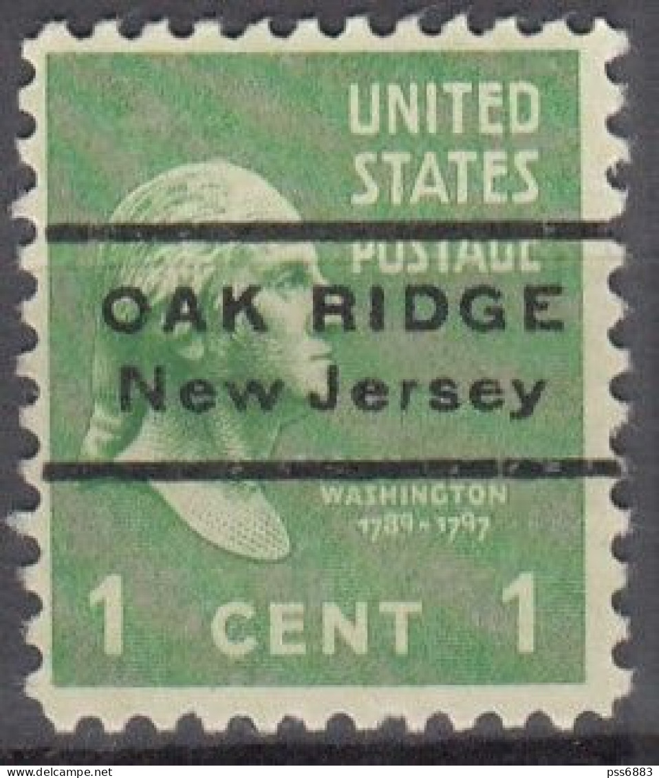 USA LOCAL Precancel/Vorausentwertung/Preo From NEW JERSEY - Oak Ridge - Type L-2 TS - Stamp Boxes