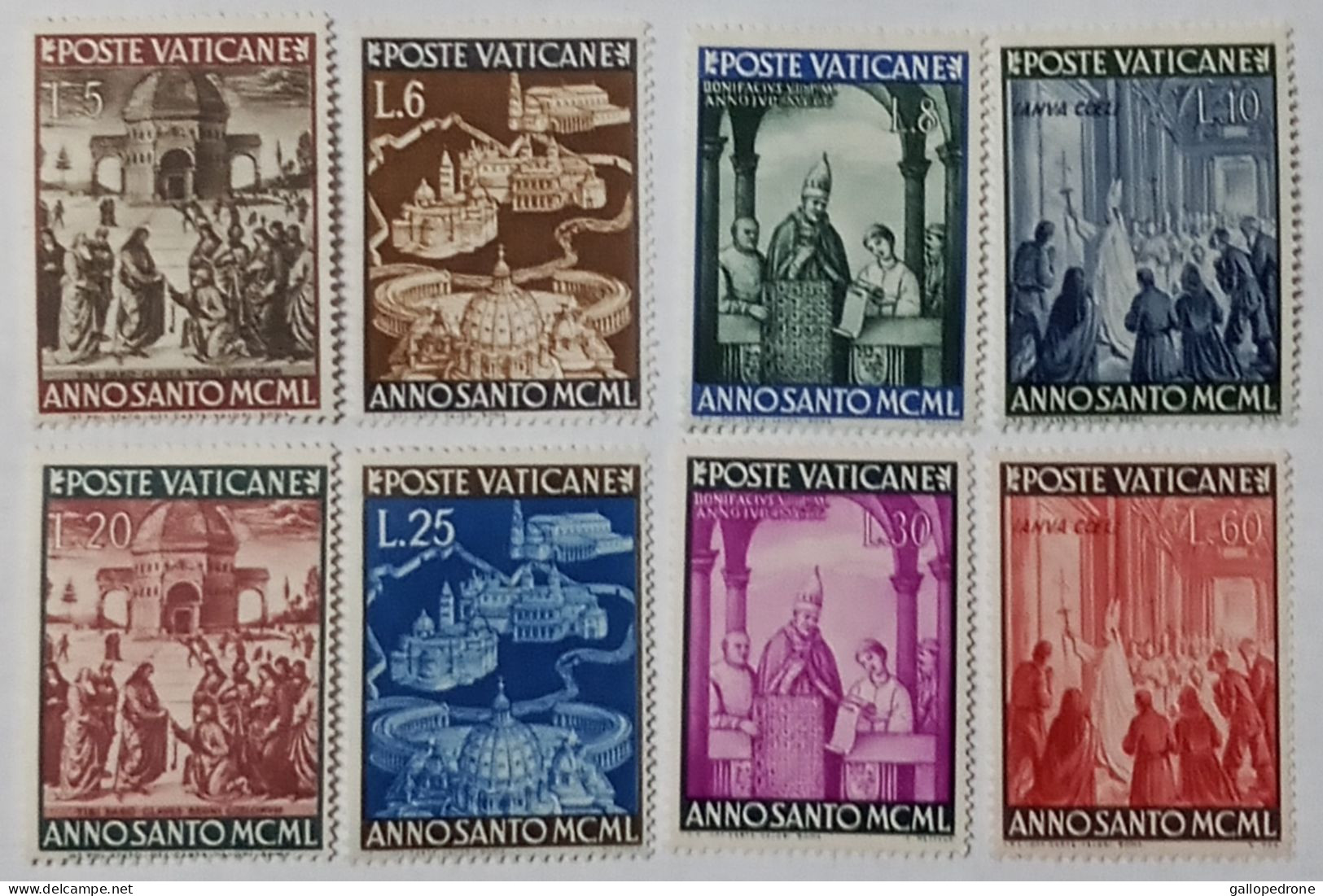 1949 Vaticano-Santo Anno- 8 Valori NUOVI MNH** - Ungebraucht