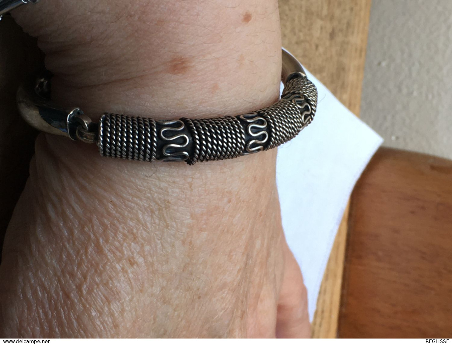 Bracelet Jonc En Argent Massif - Armbänder