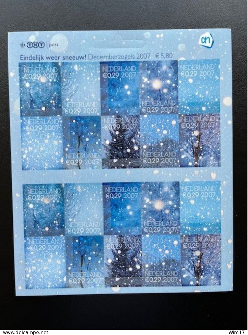 NETHERLANDS 2007 CHRISTMAS STAMPS SHEET 22-11-2007 NEDERLAND VEL DECEMBERZEGELS ALBERT HEIJN LOGO NVPH V2530-2539 - Unused Stamps