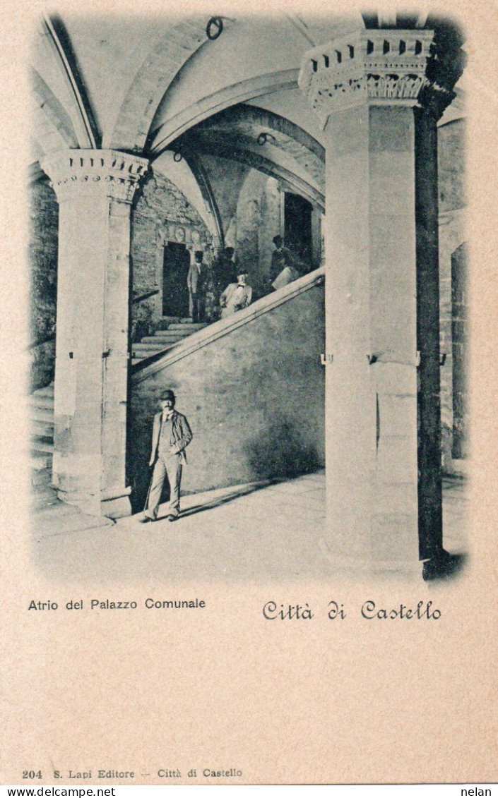 CITTA DI CASTELLO - ATRIO DEL PALAZZO COMUNALE - F.P. - STORIA POSTALE - Perugia