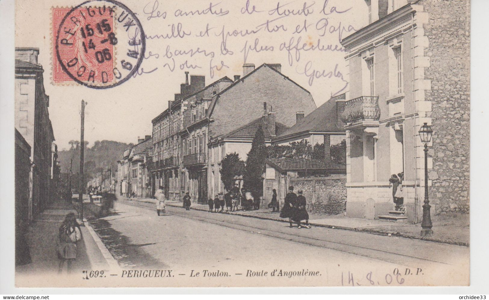 CPA Périgueux - Le Toulon - Route D'Angoulême (avec Animation) - Périgueux