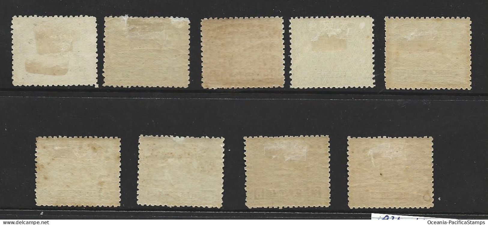 Nauru 1924 - 1948 Freighter Ship Definitives Greyish Paper First Printing 10 Values To 1 Shilling FM - Nauru