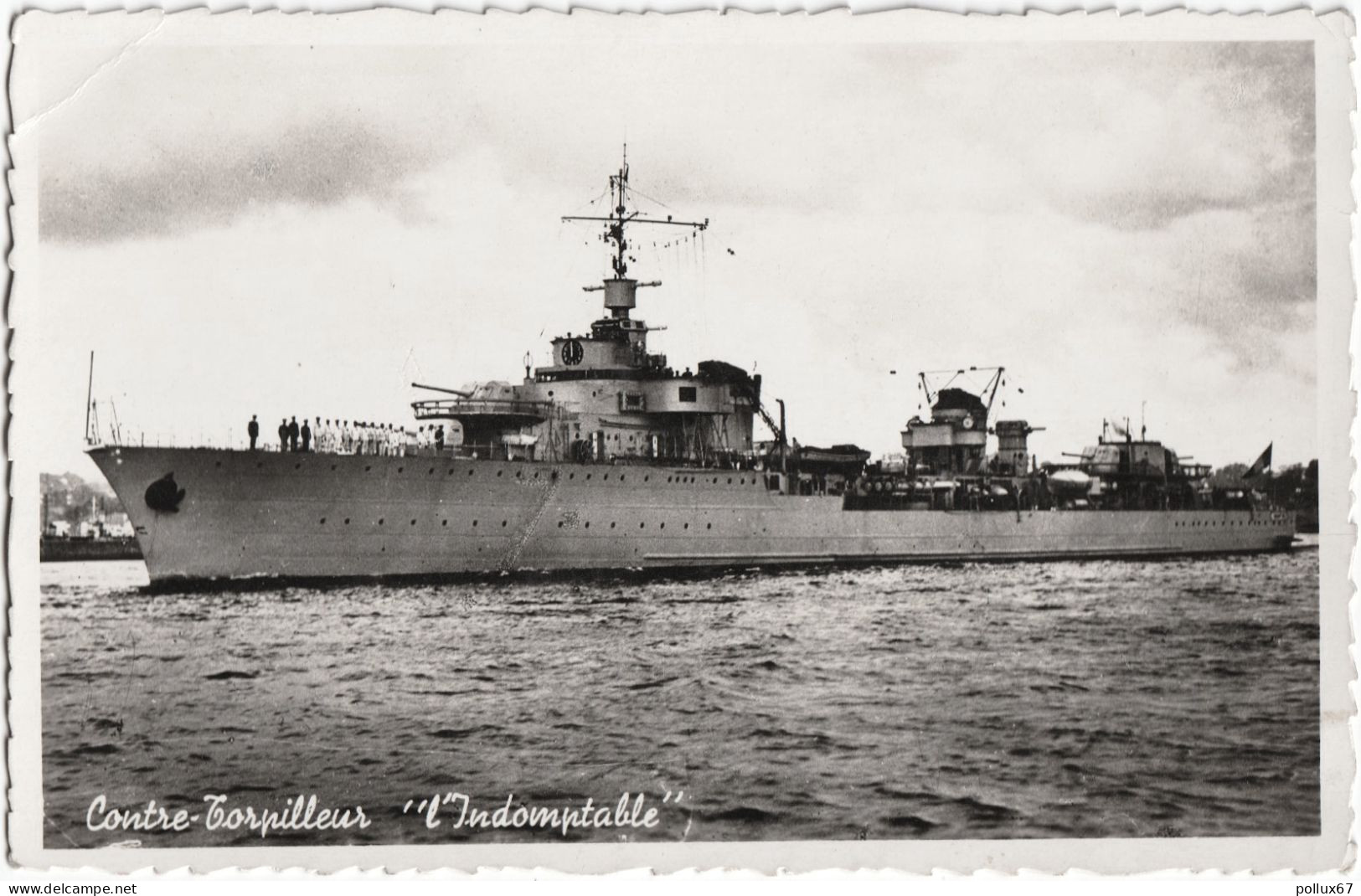 CPSM BATEAUX DE GUERRE. CONTRE-TORPILLEUR "L'INDOMPTABLE" - Guerre