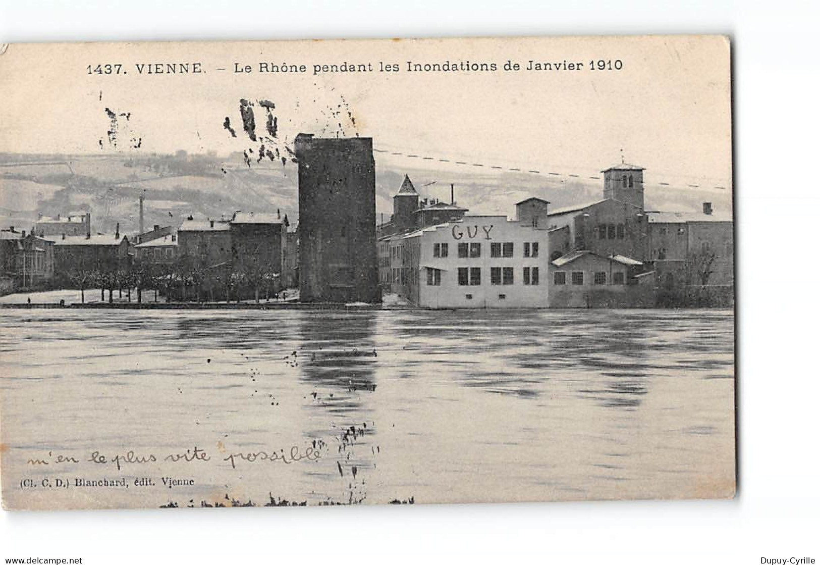 VIENNE - Le Rhône Pendant Les Inondations De Janvier 1910 - Très Bon état - Vienne