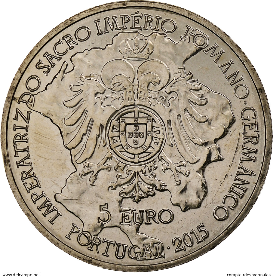 Portugal, 5 Euro, Isabel De Portugal, 2015, Lisbonne, Argent, SPL - Portogallo