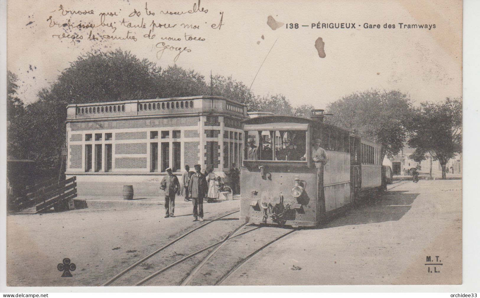 CPA Périgueux - Gare Des Tramways (très Beau Plan) - Périgueux