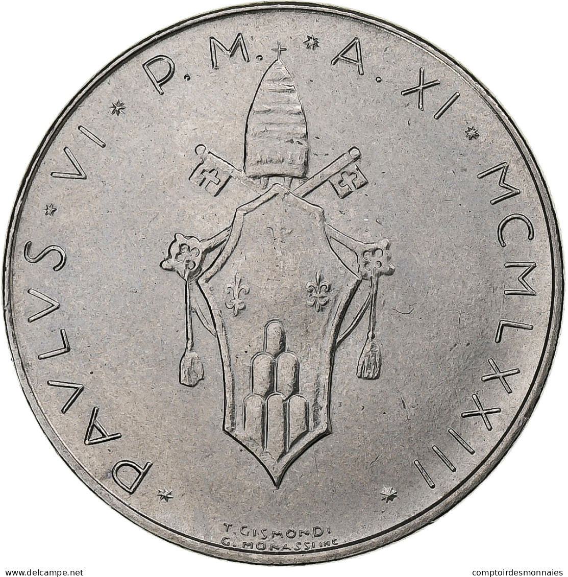 Vatican, Paul VI, 100 Lire, 1973 (Anno XI), Rome, Acier Inoxydable, SPL+, KM:122 - Vatikan