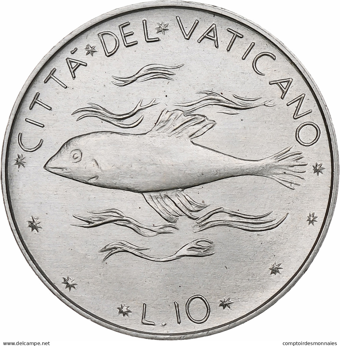 Vatican, Paul VI, 10 Lire, 1973 (Anno XI), Rome, Aluminium, SPL+, KM:119 - Vatikan