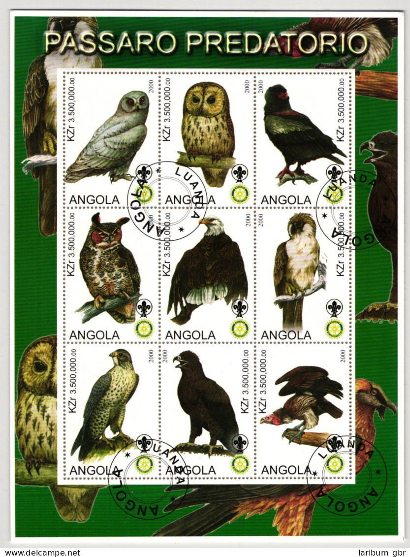 Angola Vögel Aus Jahr 2000 Gestempelt Als Kleinbogen #KO849 - Angola