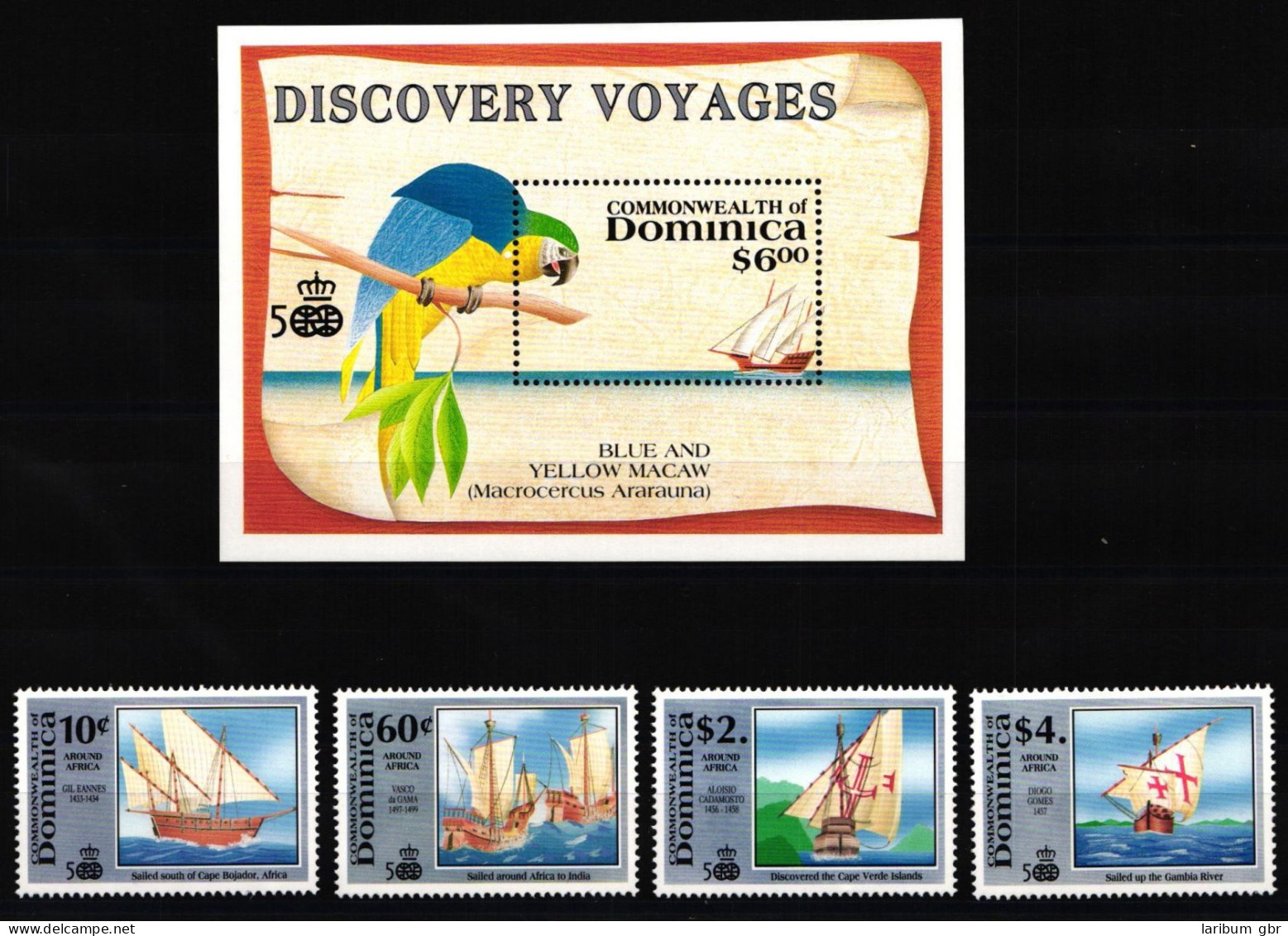 Dominica 1374, 1377, 1379 Und 1380 Und Block 179 Postfrisch Schifffahrt #JH900 - Dominica (1978-...)