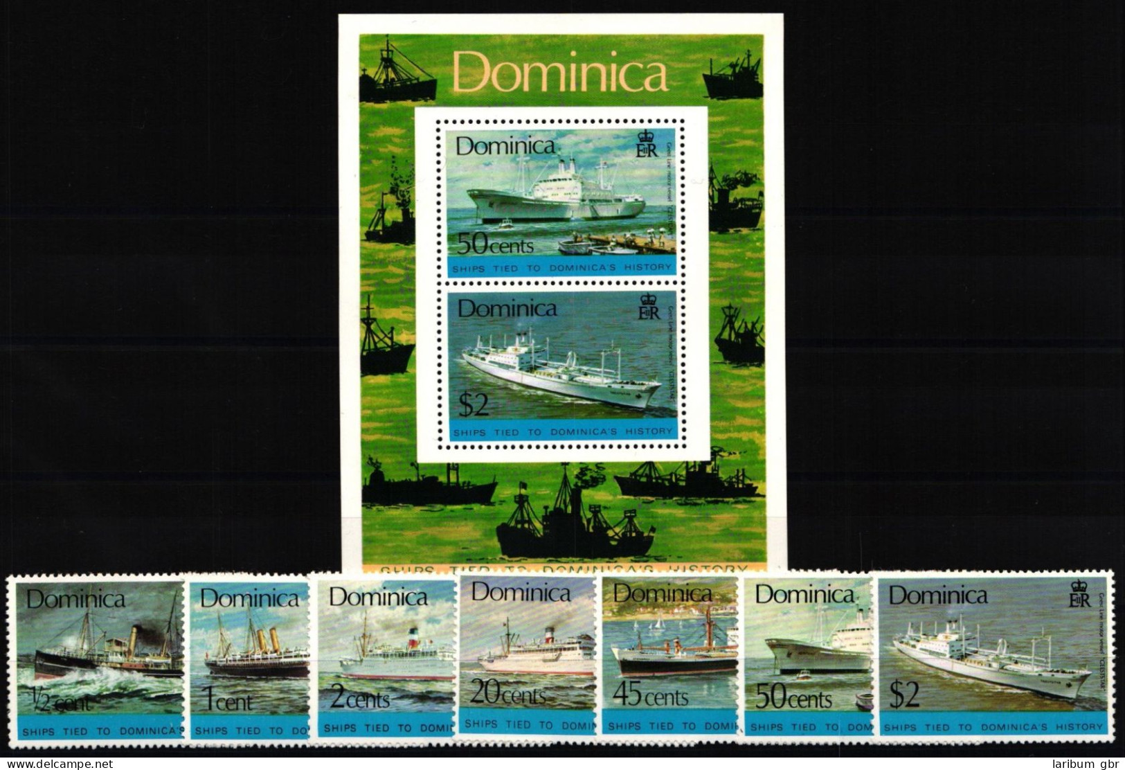 Dominica 437-443 Und Block 32 Postfrisch Schifffahrt #JH897 - Dominique (1978-...)
