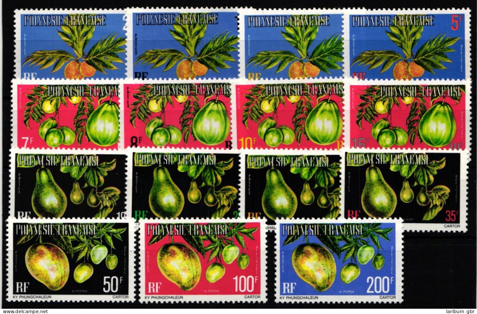 Franz. Polynesien Dienstmarken 1-15 Postfrisch #KG786 - Sonstige & Ohne Zuordnung