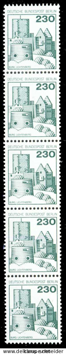 BERLIN DS BURGEN U. SCHLÖSSER Nr 590R Postfrisch 5ER ST X25938A - Unused Stamps