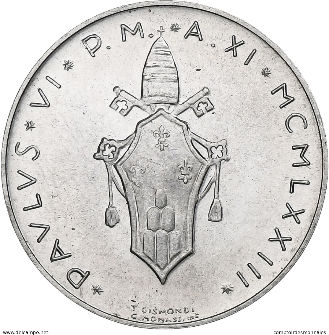 Vatican, Paul VI, 1 Lire, 1973 (Anno XI), Rome, Aluminium, SPL+, KM:116 - Vaticano