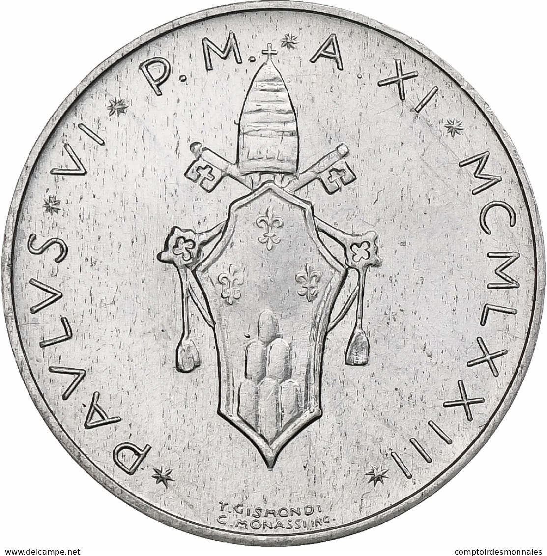 Vatican, Paul VI, 5 Lire, 1973 (Anno XI), Rome, Aluminium, SPL+, KM:118 - Vatican