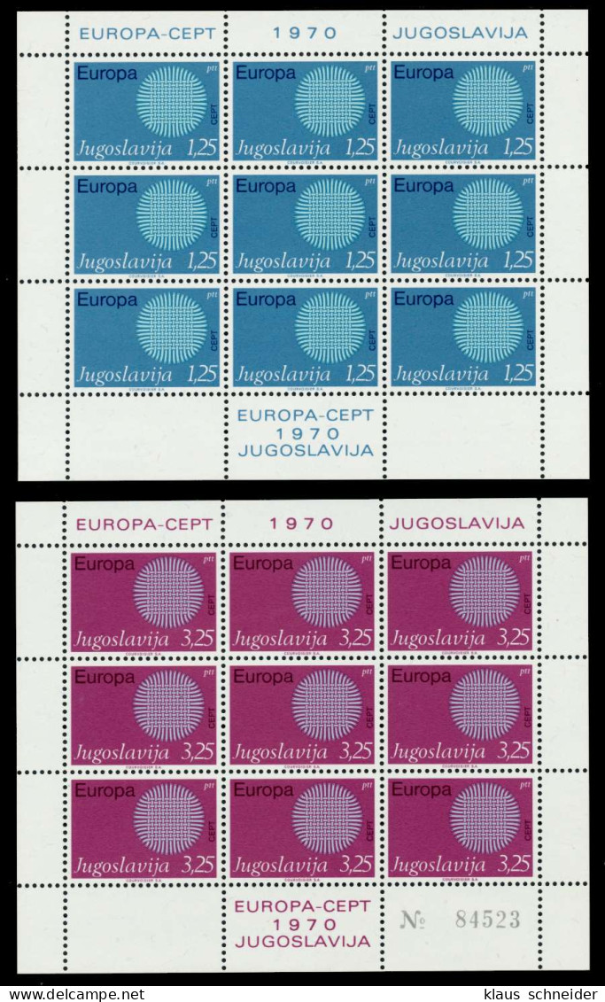 JUGOSLAWIEN Nr 1379-1380 Postfrisch KLEINBG X933F86 - Blocks & Kleinbögen