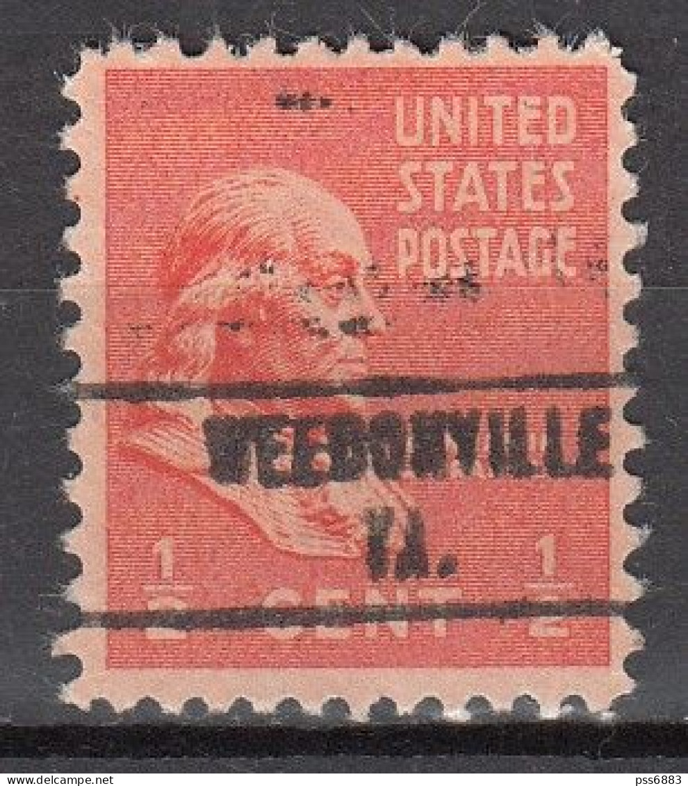 USA LOCAL Precancel/Vorausentwertung/Preo From VIRGINIA - Weedonville - Type 748 - Kisten Für Briefmarken