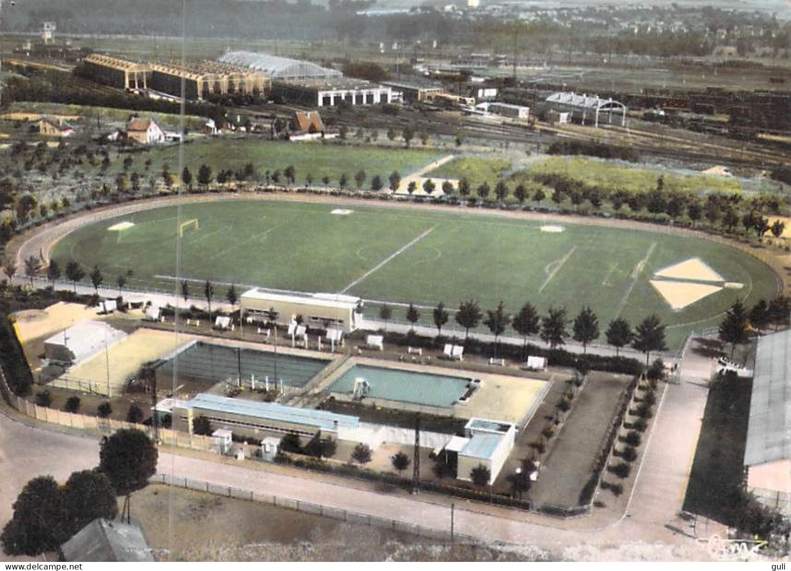 [02] Aisne > TERGNIER  Stade Et Piscine Vue  Aérienne  Estadio  Stadium Football Foot *PRIX FIXE - Autres & Non Classés