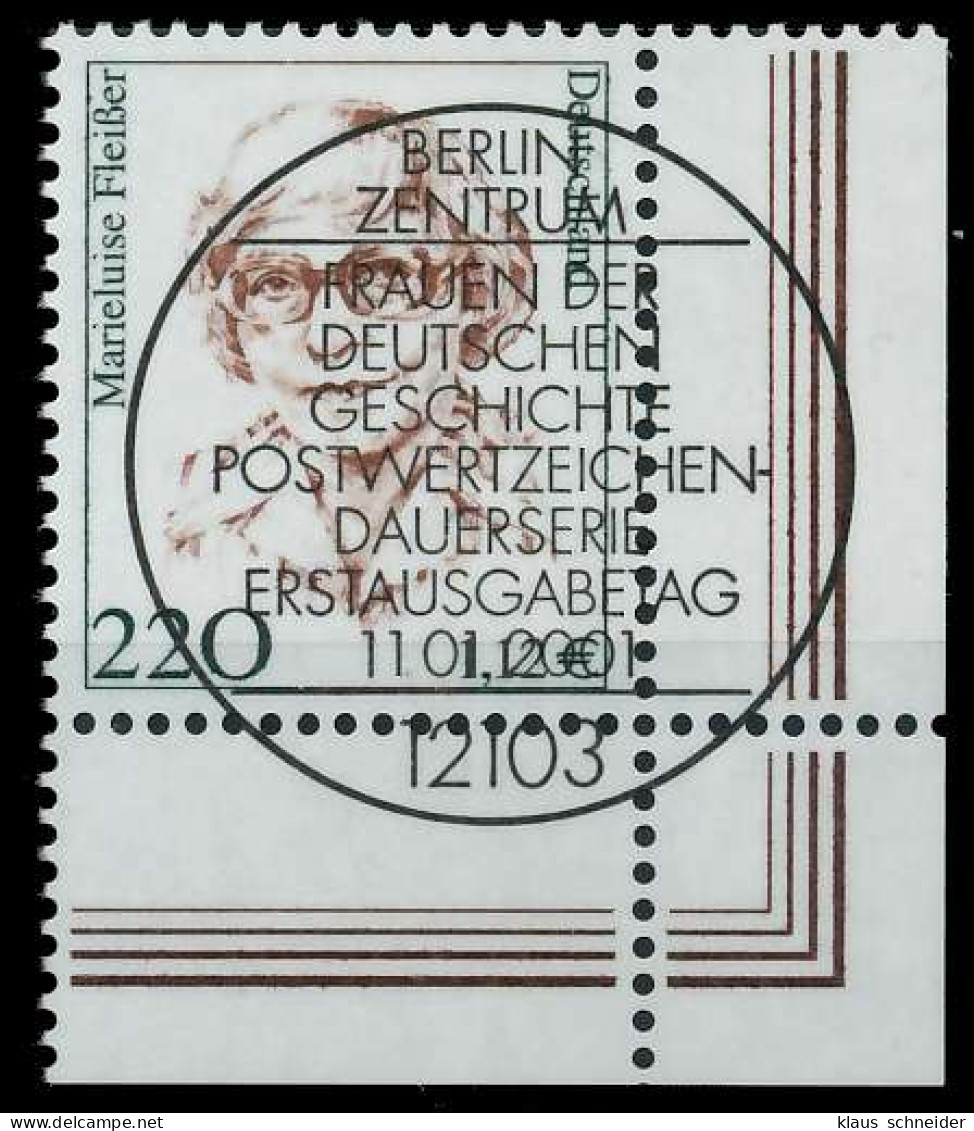 BRD BUND DS FRAUEN Nr 2158 ESST Zentrisch Gestempelt ECKE-UR X7D4DB6 - Used Stamps