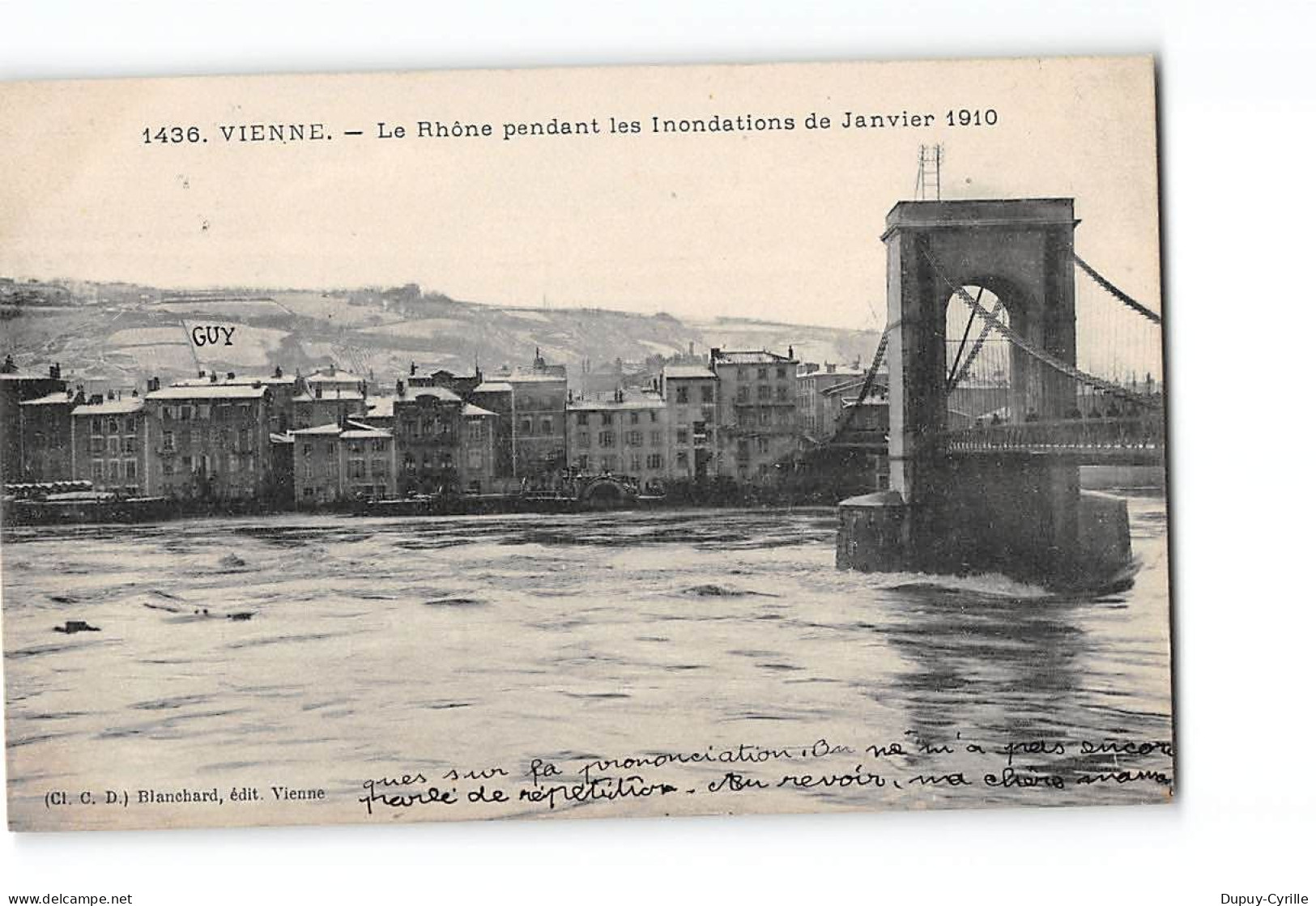 VIENNE - Le Rhône Pendant Les Inondations De Janvier 1910 - Très Bon état - Vienne