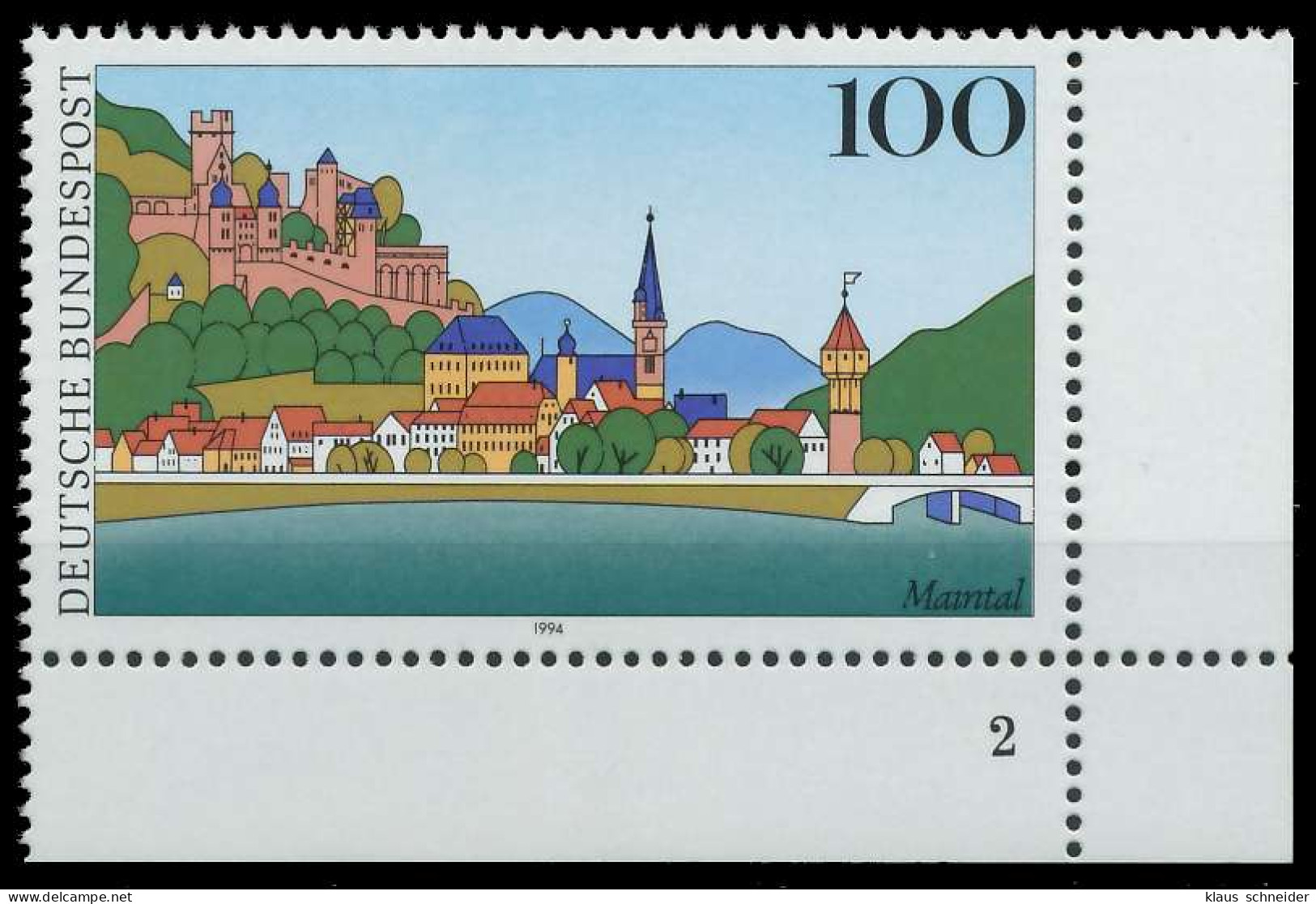 BRD BUND 1994 Nr 1744 Postfrisch FORMNUMMER 2 X7E1FCE - Ungebraucht