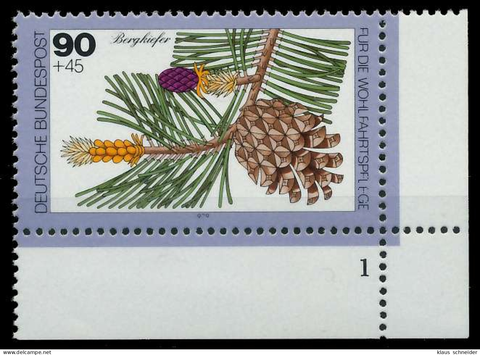 BRD BUND 1979 Nr 1027 Postfrisch FORMNUMMER 1 S5F543E - Unused Stamps