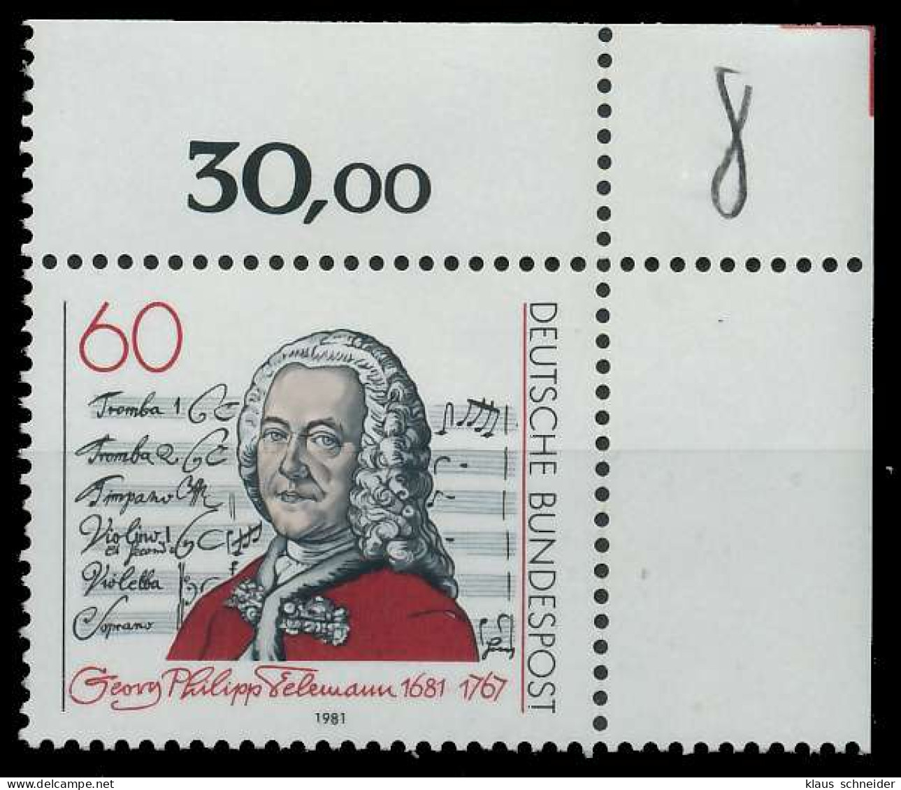 BRD BUND 1981 Nr 1085 Postfrisch ECKE-ORE X8115AE - Unused Stamps