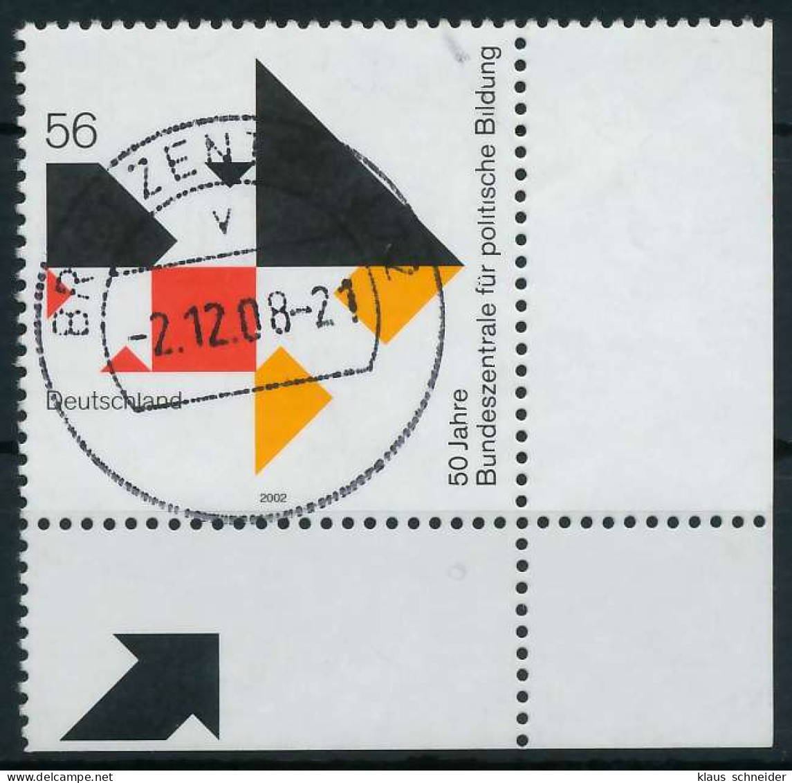 BRD BUND 2002 Nr 2287 Zentrisch Gestempelt ECKE-URE X84D39E - Used Stamps