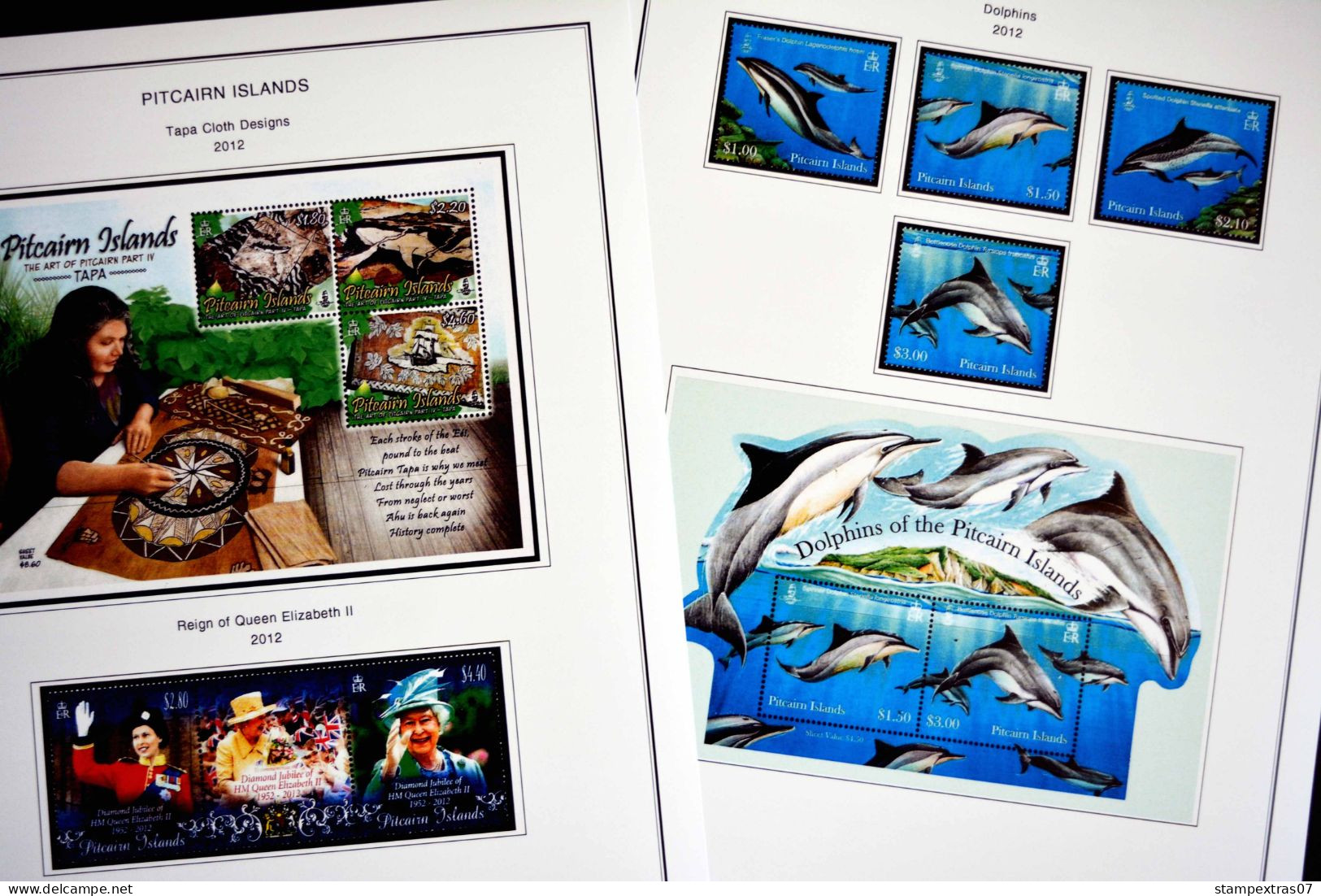 COLOR PRINTED PITCAIRN ISLANDS 2011-2023 STAMP ALBUM PAGES (41 illustrated pages) >> FEUILLES ALBUM+++