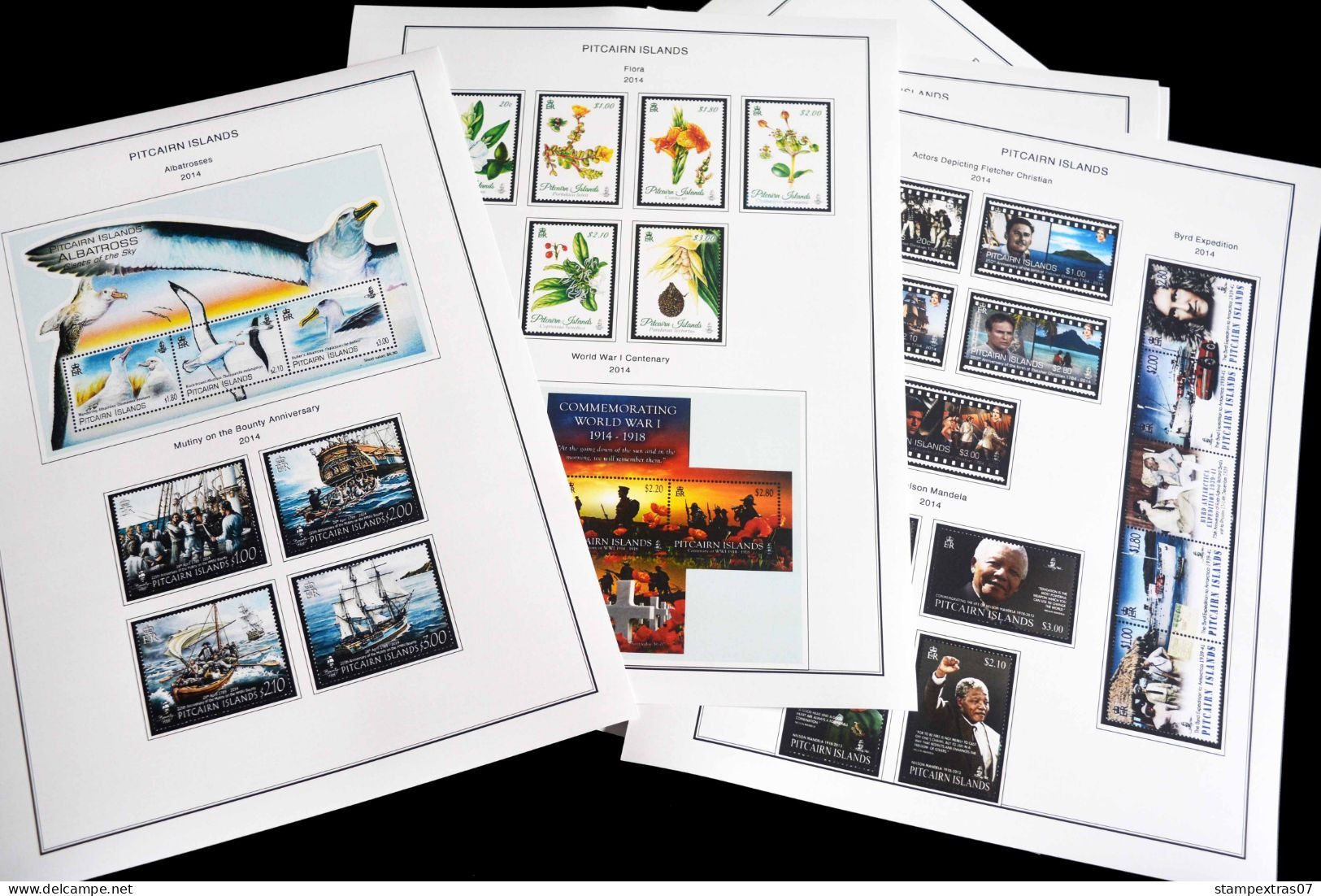 COLOR PRINTED PITCAIRN ISLANDS 2011-2023 STAMP ALBUM PAGES (41 illustrated pages) >> FEUILLES ALBUM+++