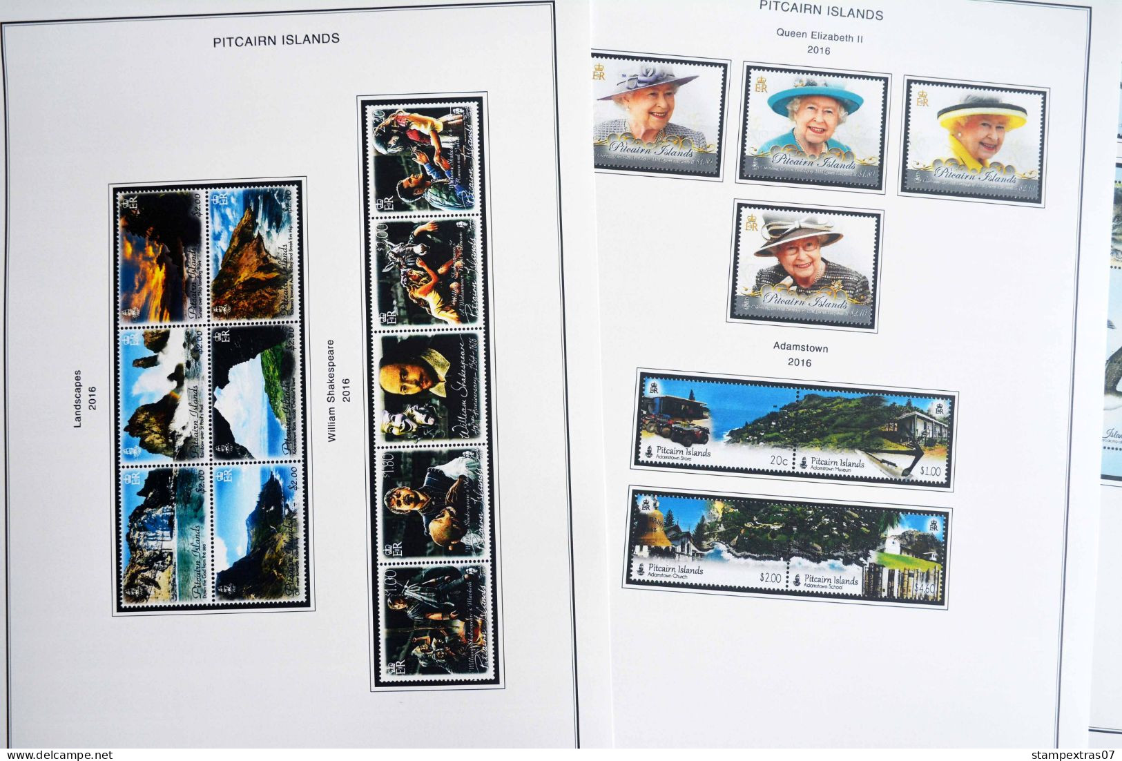 COLOR PRINTED PITCAIRN ISLANDS 2011-2023 STAMP ALBUM PAGES (41 illustrated pages) >> FEUILLES ALBUM+++