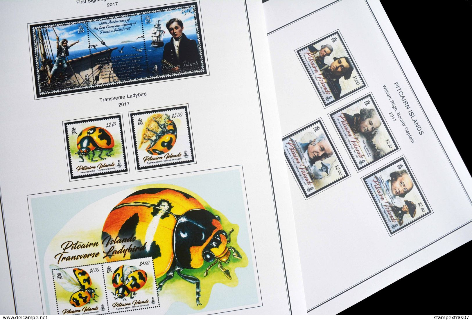 COLOR PRINTED PITCAIRN ISLANDS 2011-2023 STAMP ALBUM PAGES (41 illustrated pages) >> FEUILLES ALBUM+++