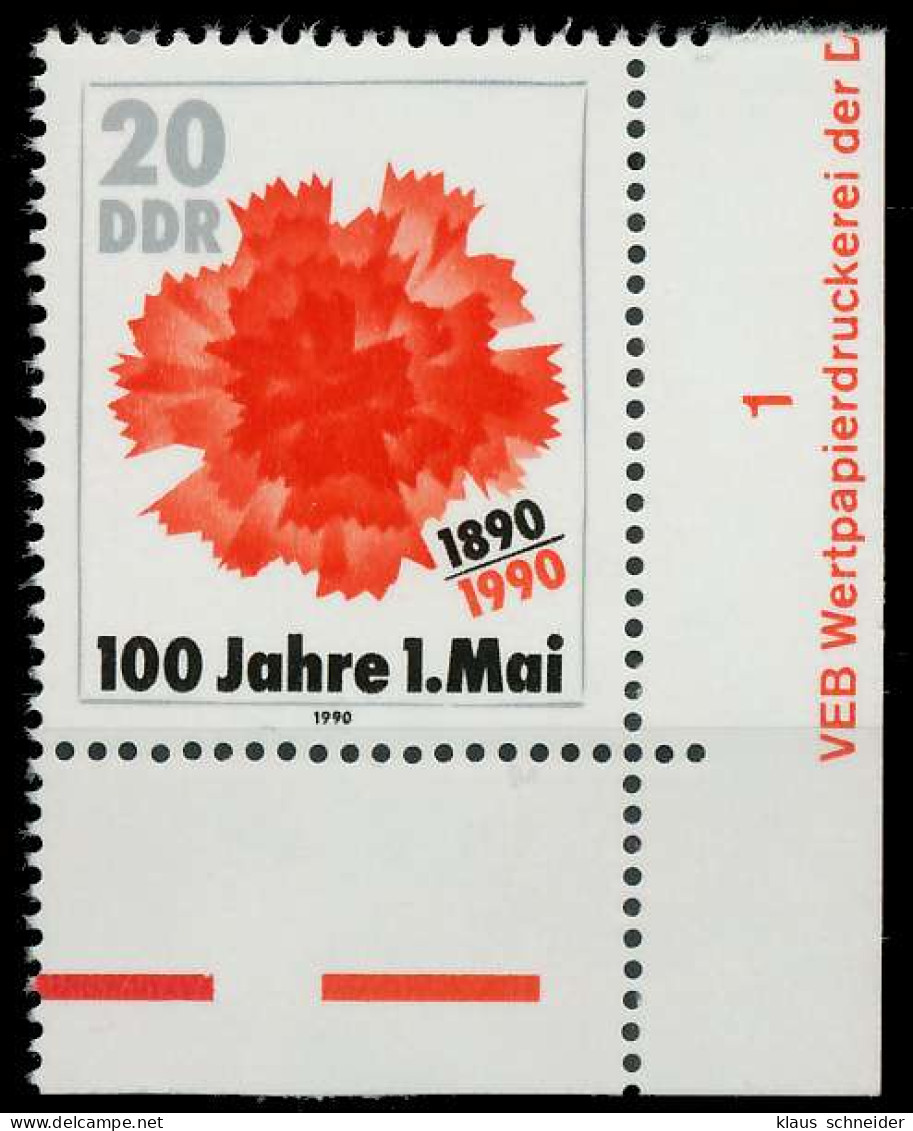 DDR 1990 Nr 3323 Postfrisch ECKE-URE X0E43E6 - Ungebraucht