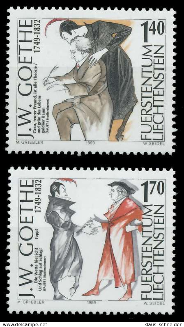 LIECHTENSTEIN 1999 Nr 1215-1216 Postfrisch SEE19FA - Unused Stamps