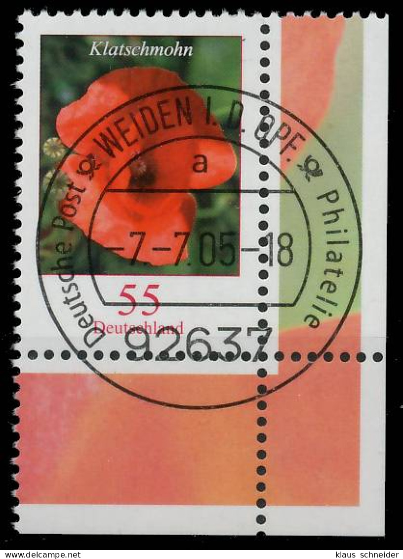 BRD BUND DS BLUMEN Nr 2472 Zentrisch Gestempelt ECKE-URE X393C3E - Used Stamps