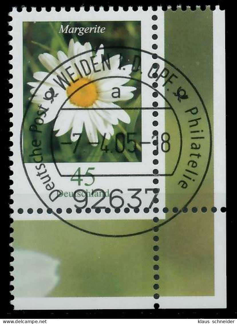BRD BUND DS BLUMEN Nr 2451 Zentrisch Gestempelt ECKE-URE X393D3A - Used Stamps