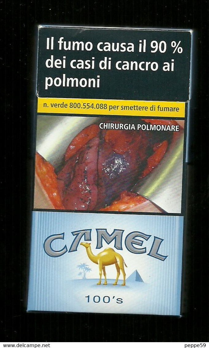 Tabacco Pacchetto Di Sigarette Italia - Camel 100 S Da 20 Pezzi - Vuoto - Etuis à Cigarettes Vides