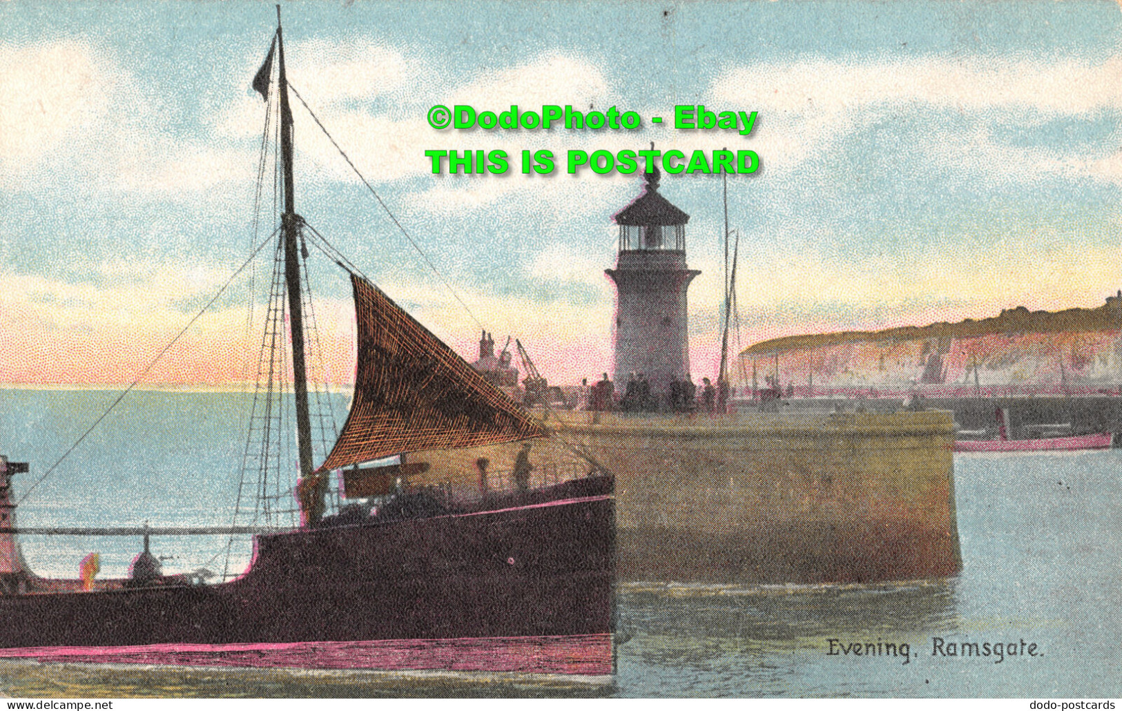 R449969 Evening. Ramsgate. Fine Art Post Cards. Shureys Publications - World